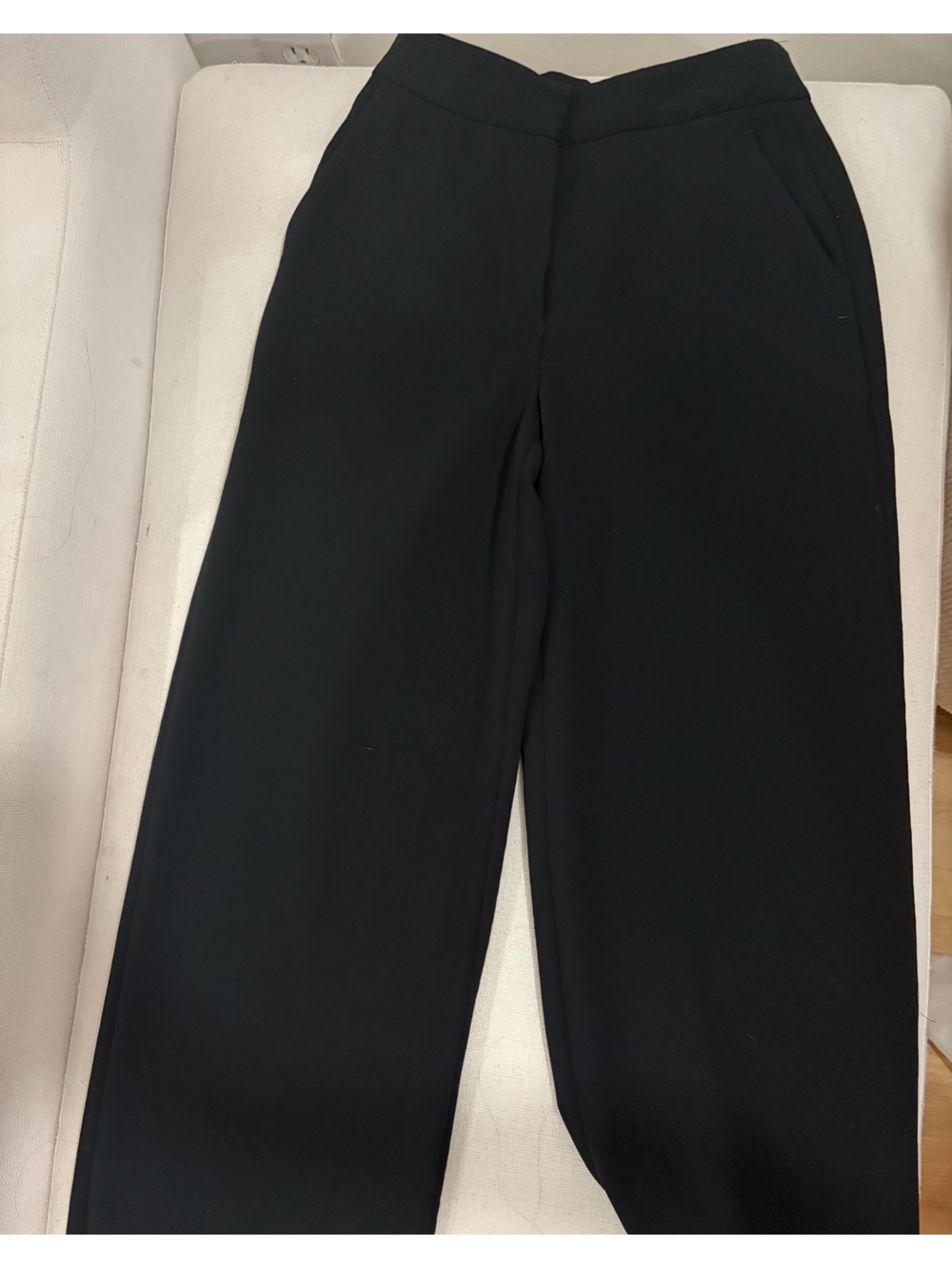Wilfred Black Wide-Leg Ponte Trousers
